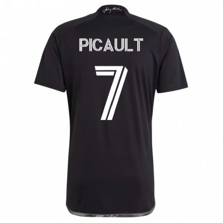 Kandiny Hombre Camiseta Fafà Picault #7 Negro 2ª Equipación 2023/24 La Camisa Chile