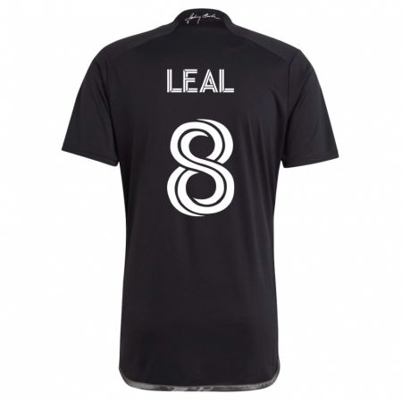 Kandiny Hombre Camiseta Randall Leal #8 Negro 2ª Equipación 2023/24 La Camisa Chile
