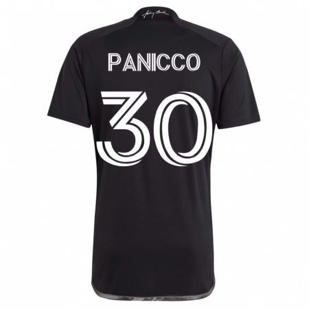 Kandiny Hombre Camiseta Elliot Panicco #30 Negro 2ª Equipación 2023/24 La Camisa Chile