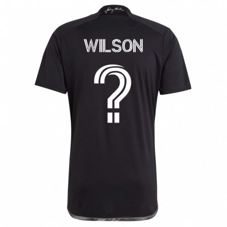 Kandiny Hombre Camiseta Dominic Wilson #0 Negro 2ª Equipación 2023/24 La Camisa Chile