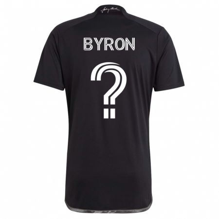Kandiny Hombre Camiseta Samuel Byron #0 Negro 2ª Equipación 2023/24 La Camisa Chile