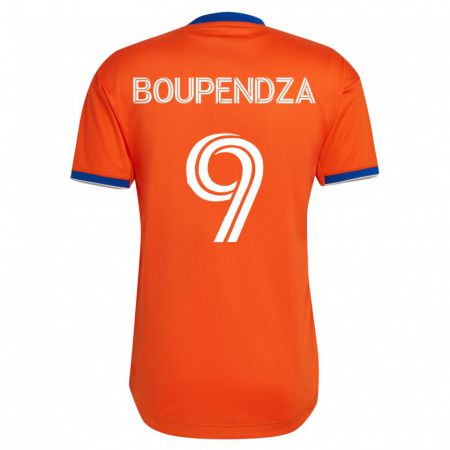 Kandiny Hombre Camiseta Aaron Boupendza #9 Blanco 2ª Equipación 2023/24 La Camisa Chile