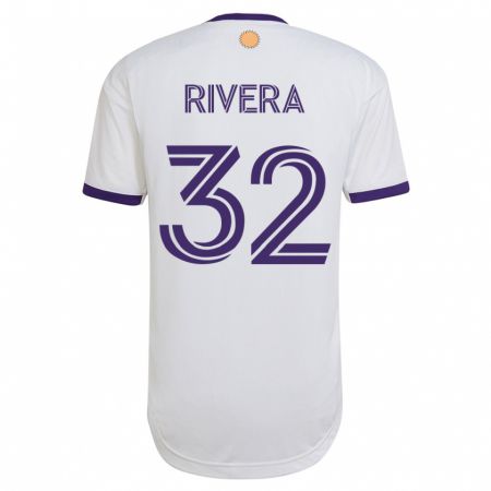 Kandiny Hombre Camiseta Wilfredo Rivera #32 Blanco 2ª Equipación 2023/24 La Camisa Chile