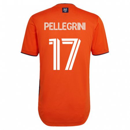 Kandiny Hombre Camiseta Matías Pellegrini #17 Negro 2ª Equipación 2023/24 La Camisa Chile
