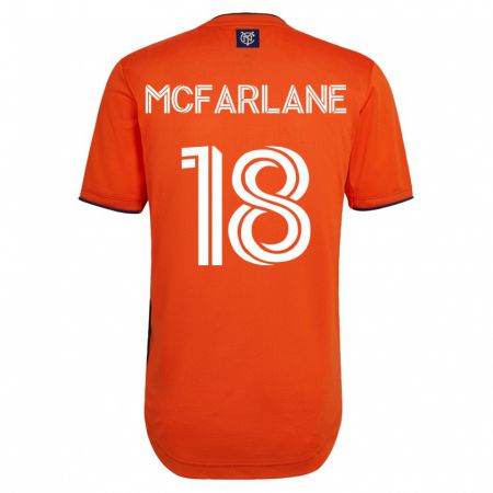Kandiny Hombre Camiseta Christian Mcfarlane #18 Negro 2ª Equipación 2023/24 La Camisa Chile
