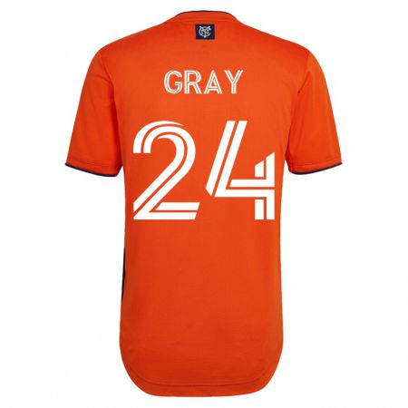 Kandiny Hombre Camiseta Tayvon Gray #24 Negro 2ª Equipación 2023/24 La Camisa Chile