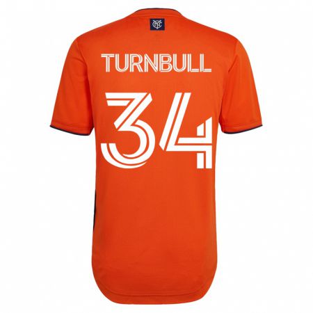 Kandiny Hombre Camiseta Stephen Turnbull #34 Negro 2ª Equipación 2023/24 La Camisa Chile