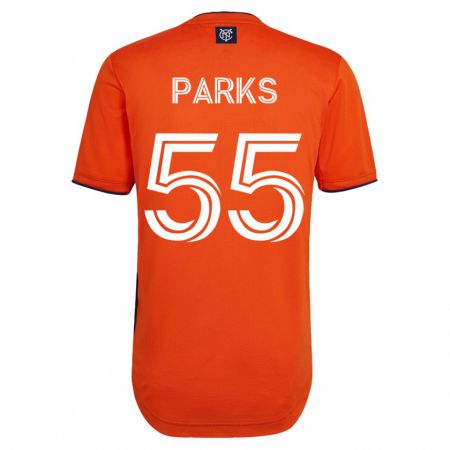 Kandiny Hombre Camiseta Keaton Parks #55 Negro 2ª Equipación 2023/24 La Camisa Chile