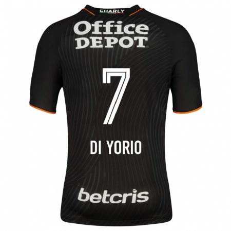 Kandiny Hombre Camiseta Lucas Di Yorio #7 Negro 2ª Equipación 2023/24 La Camisa Chile
