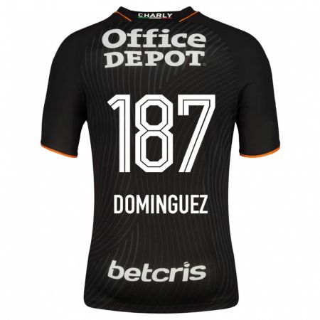 Kandiny Hombre Camiseta Alexéi Domínguez #187 Negro 2ª Equipación 2023/24 La Camisa Chile