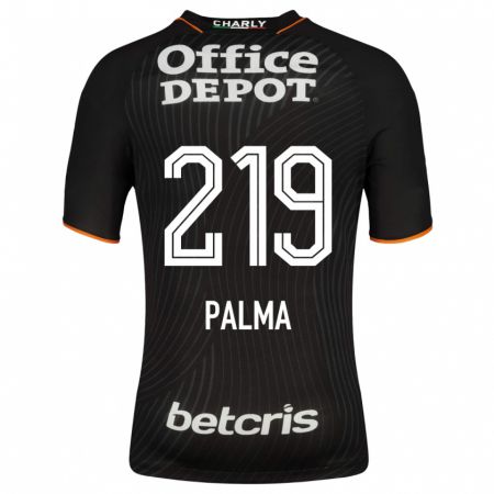 Kandiny Hombre Camiseta Pablo Palma #219 Negro 2ª Equipación 2023/24 La Camisa Chile