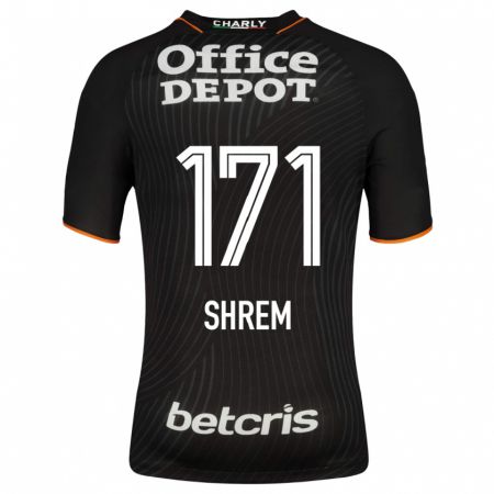Kandiny Hombre Camiseta David Shrem #171 Negro 2ª Equipación 2023/24 La Camisa Chile