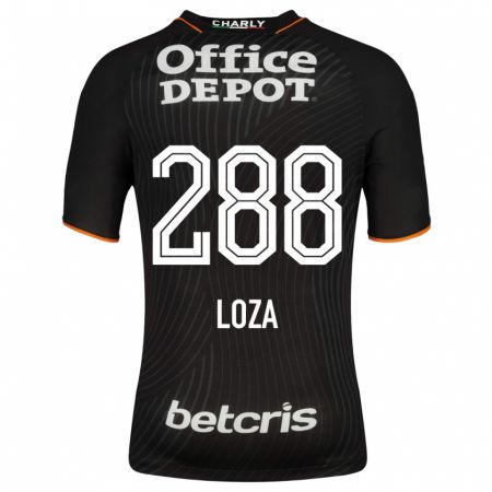 Kandiny Hombre Camiseta Santino Loza #288 Negro 2ª Equipación 2023/24 La Camisa Chile