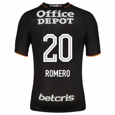 Kandiny Hombre Camiseta Tamara Romero #20 Negro 2ª Equipación 2023/24 La Camisa Chile