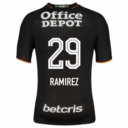 Kandiny Hombre Camiseta Elliana Ramirez #29 Negro 2ª Equipación 2023/24 La Camisa Chile