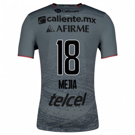 Kandiny Hombre Camiseta Aarón Mejía #18 Gris 2ª Equipación 2023/24 La Camisa Chile