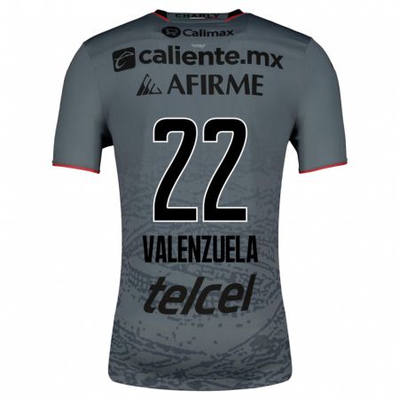 Kandiny Hombre Camiseta Carlos Valenzuela #22 Gris 2ª Equipación 2023/24 La Camisa Chile