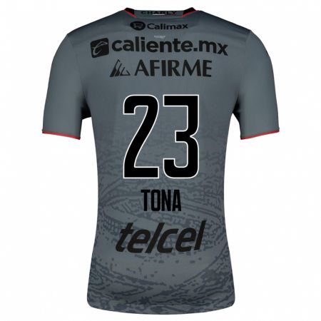 Kandiny Hombre Camiseta Iván Tona #23 Gris 2ª Equipación 2023/24 La Camisa Chile