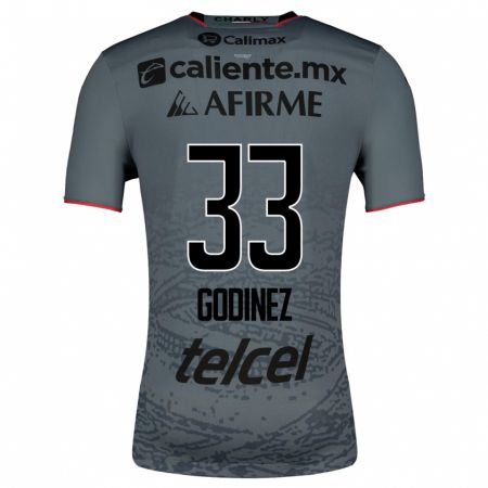 Kandiny Hombre Camiseta Rodrigo Godínez #33 Gris 2ª Equipación 2023/24 La Camisa Chile