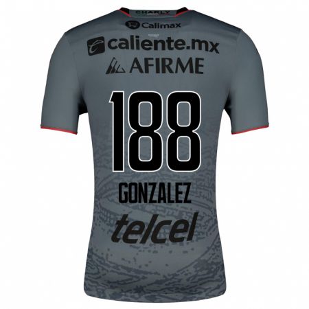 Kandiny Hombre Camiseta Jorge González #188 Gris 2ª Equipación 2023/24 La Camisa Chile