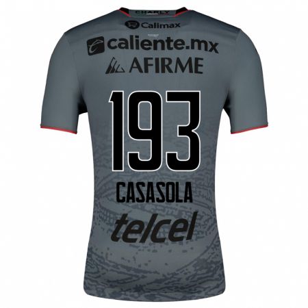 Kandiny Hombre Camiseta Axel Casasola #193 Gris 2ª Equipación 2023/24 La Camisa Chile