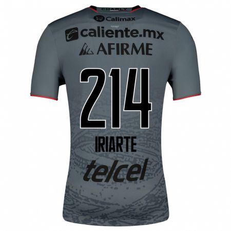 Kandiny Hombre Camiseta Oliver Iriarte #214 Gris 2ª Equipación 2023/24 La Camisa Chile