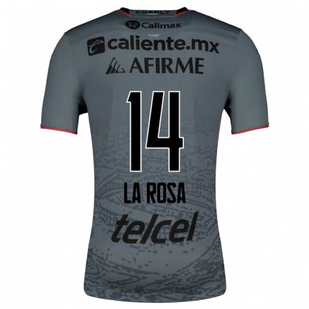 Kandiny Hombre Camiseta Joselyn De La Rosa #14 Gris 2ª Equipación 2023/24 La Camisa Chile