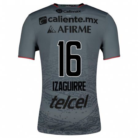 Kandiny Hombre Camiseta Estefanía Izaguirre #16 Gris 2ª Equipación 2023/24 La Camisa Chile