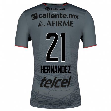 Kandiny Hombre Camiseta Inglis Hernández #21 Gris 2ª Equipación 2023/24 La Camisa Chile
