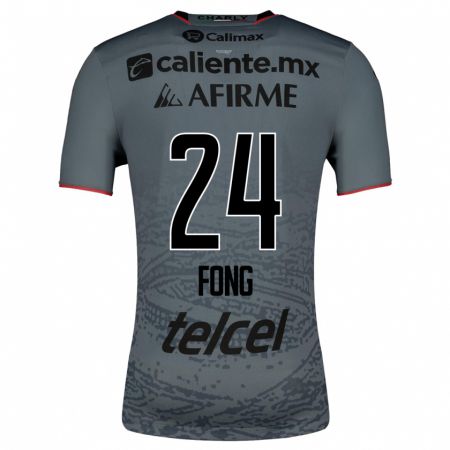 Kandiny Hombre Camiseta Michel Fong #24 Gris 2ª Equipación 2023/24 La Camisa Chile