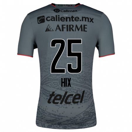 Kandiny Hombre Camiseta Angelina Hix #25 Gris 2ª Equipación 2023/24 La Camisa Chile