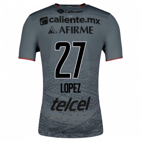 Kandiny Hombre Camiseta Victoria López #27 Gris 2ª Equipación 2023/24 La Camisa Chile