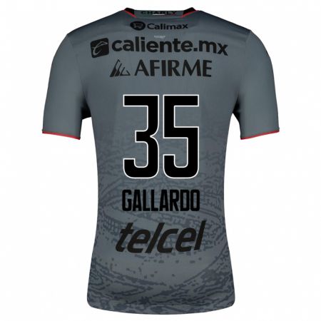 Kandiny Hombre Camiseta Gloriaisabel Gallardo #35 Gris 2ª Equipación 2023/24 La Camisa Chile