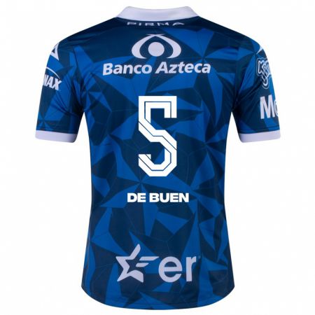 Kandiny Hombre Camiseta Diego De Buen #5 Azul 2ª Equipación 2023/24 La Camisa Chile