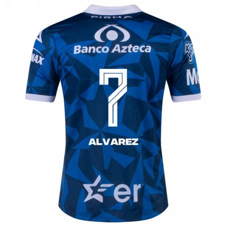 Kandiny Hombre Camiseta Daniel Álvarez #7 Azul 2ª Equipación 2023/24 La Camisa Chile