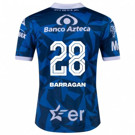 Kandiny Hombre Camiseta Martín Barragán #28 Azul 2ª Equipación 2023/24 La Camisa Chile