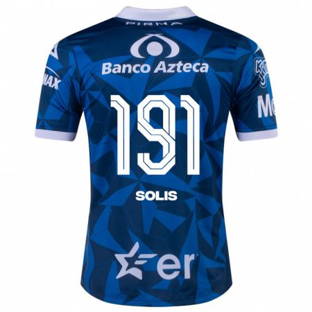 Kandiny Hombre Camiseta César Solís #191 Azul 2ª Equipación 2023/24 La Camisa Chile