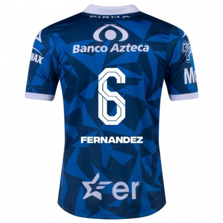 Kandiny Hombre Camiseta Liliana Fernández #6 Azul 2ª Equipación 2023/24 La Camisa Chile