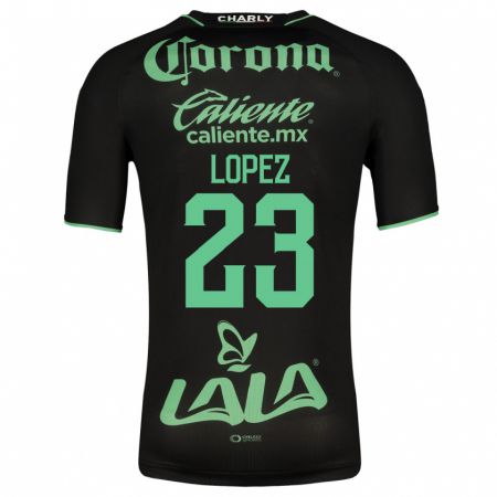 Kandiny Hombre Camiseta Raúl López #23 Negro 2ª Equipación 2023/24 La Camisa Chile