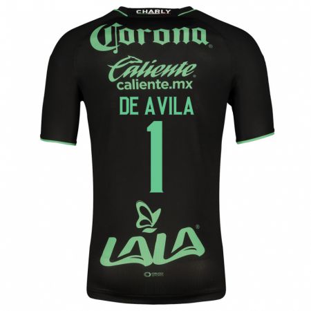 Kandiny Hombre Camiseta Hannia De Ávila #1 Negro 2ª Equipación 2023/24 La Camisa Chile