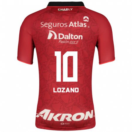 Kandiny Hombre Camiseta Brian Lozano #10 Rojo 2ª Equipación 2023/24 La Camisa Chile
