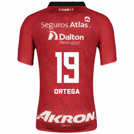 Kandiny Hombre Camiseta Edyairth Ortega #19 Rojo 2ª Equipación 2023/24 La Camisa Chile