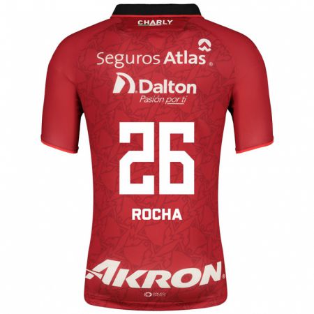 Kandiny Hombre Camiseta Aldo Rocha #26 Rojo 2ª Equipación 2023/24 La Camisa Chile