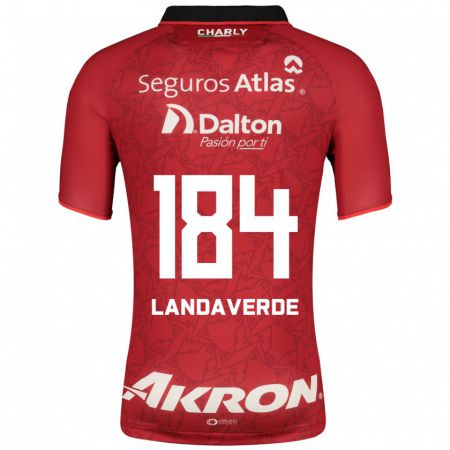 Kandiny Hombre Camiseta Antero Landaverde #184 Rojo 2ª Equipación 2023/24 La Camisa Chile