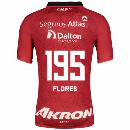 Kandiny Hombre Camiseta Luis Flores #195 Rojo 2ª Equipación 2023/24 La Camisa Chile