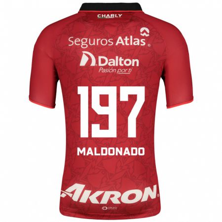 Kandiny Hombre Camiseta Leonardo Pérez Maldonado #197 Rojo 2ª Equipación 2023/24 La Camisa Chile