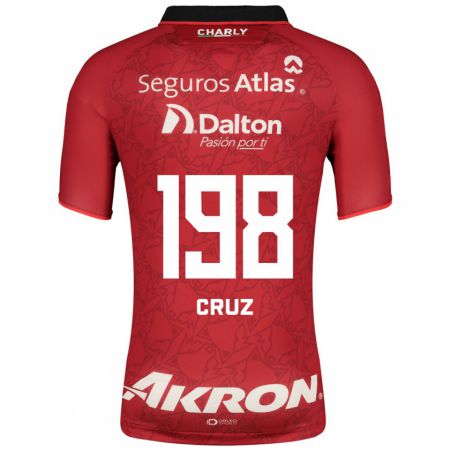 Kandiny Hombre Camiseta Carlos Cruz #198 Rojo 2ª Equipación 2023/24 La Camisa Chile