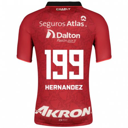 Kandiny Hombre Camiseta Sergio Hernández #199 Rojo 2ª Equipación 2023/24 La Camisa Chile