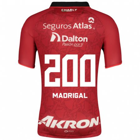 Kandiny Hombre Camiseta Kevin Madrigal #200 Rojo 2ª Equipación 2023/24 La Camisa Chile