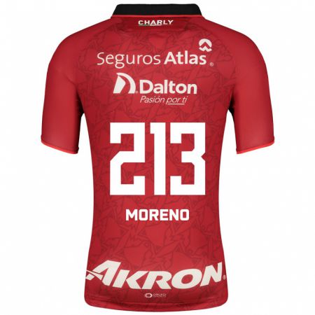 Kandiny Hombre Camiseta Eduardo Moreno #213 Rojo 2ª Equipación 2023/24 La Camisa Chile